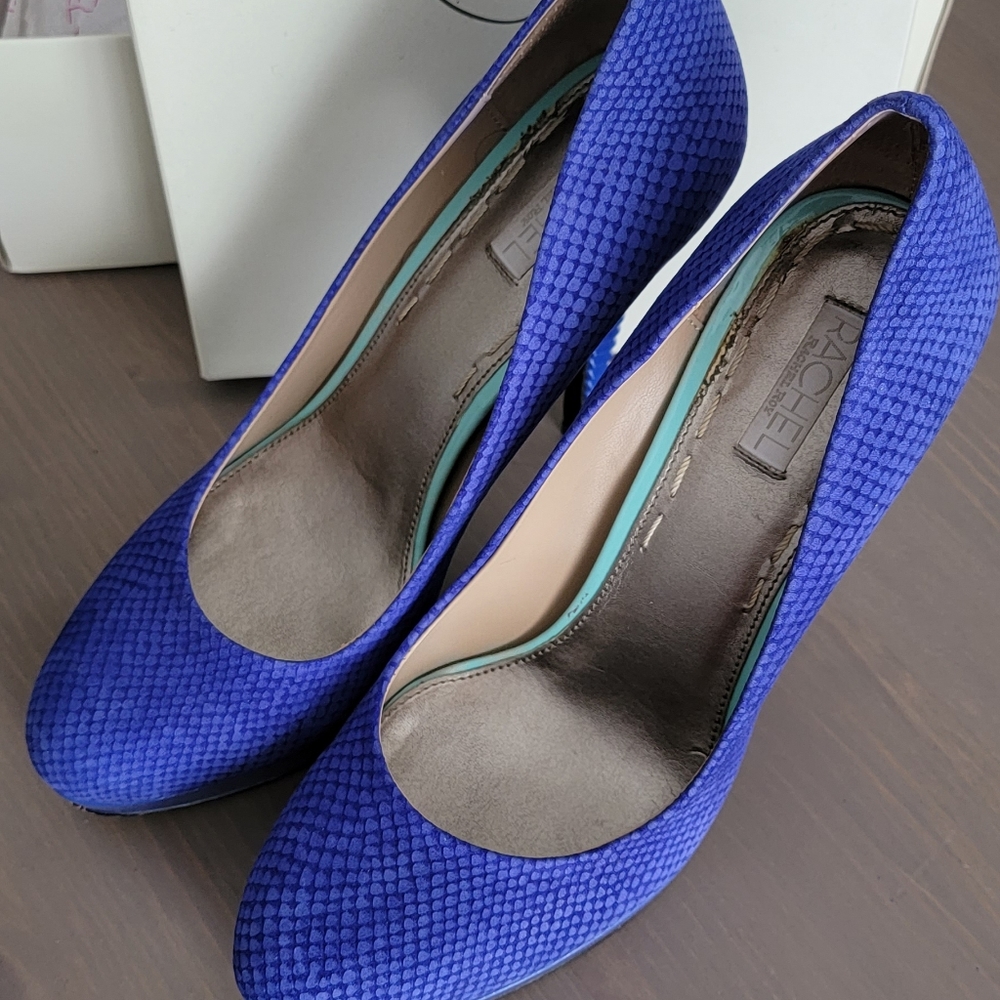 Rachel Roy Kamaria Platform Heels 8.5 Colbalt Blue